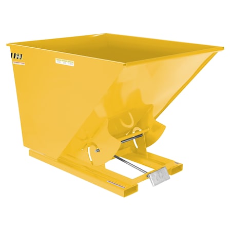 Vestil LIght Duty Self-Dumping Hopper 2 Cubic Yard 2000 lb Yellow D-200-LD-YEL